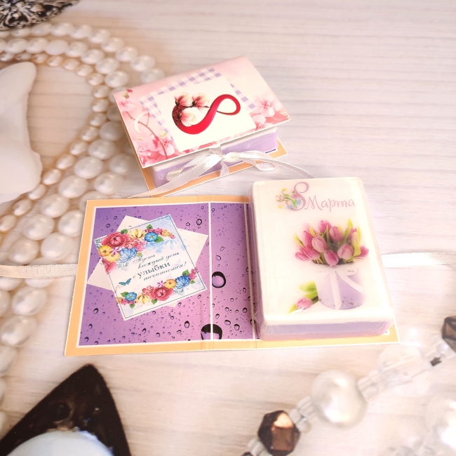 Мыло-открытка к 8 Марта V3