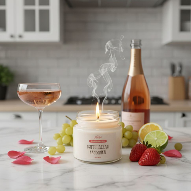 свеча с клубничным ароматом