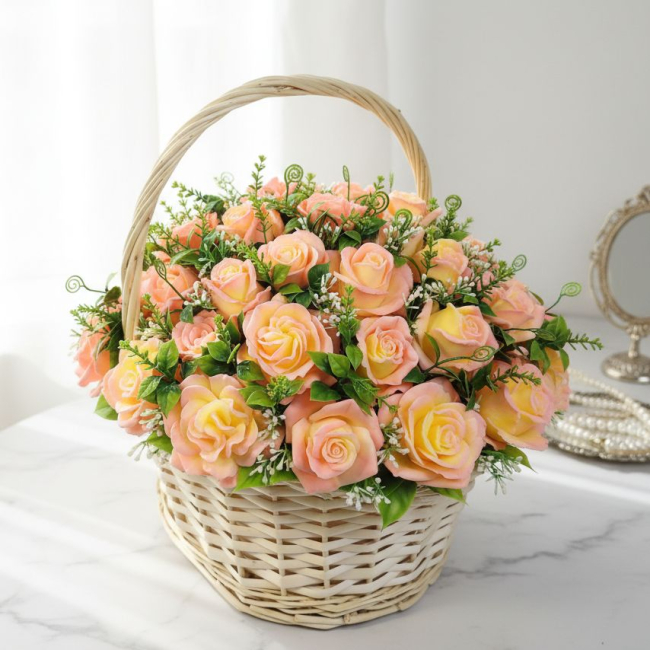 myloland.by - Корзина мыльных роз Эвелин