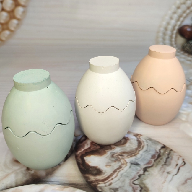 Кашпо из гипса яйцо дракона