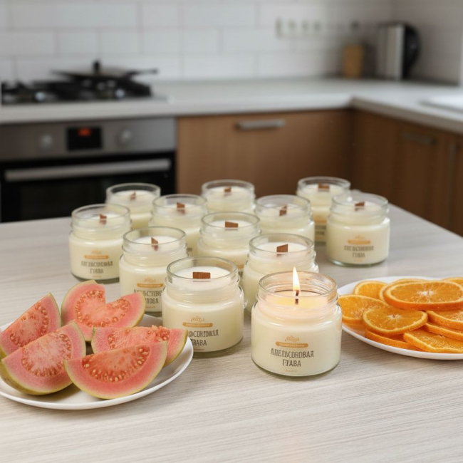ароматические свечи апельсиновая гуава