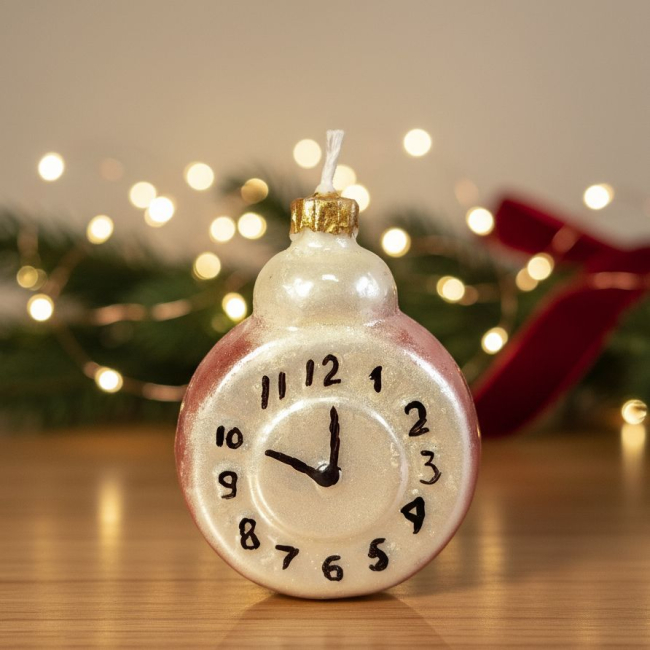 Новогодние часики свеча