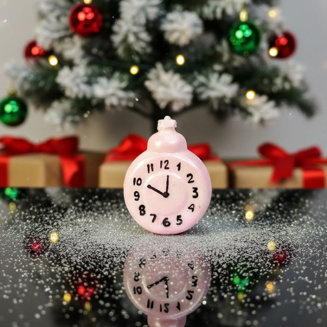 Мыльные часы на ёлку