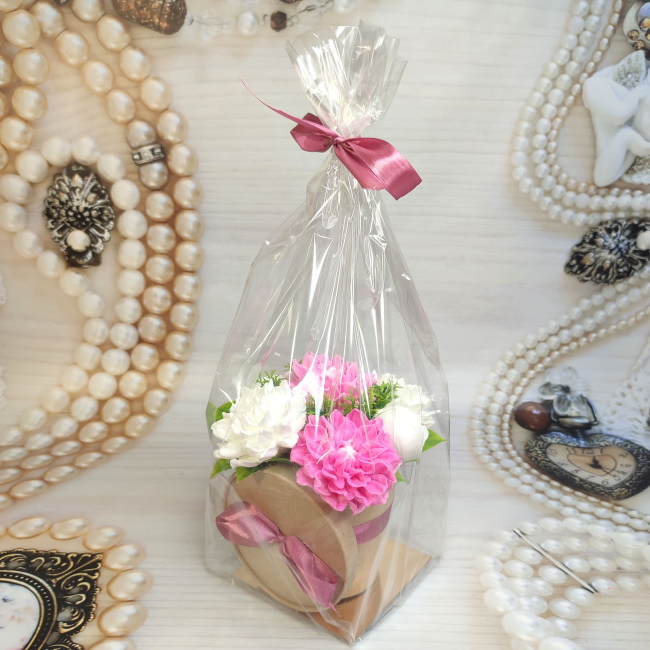 Мыльные георгины в упаковке