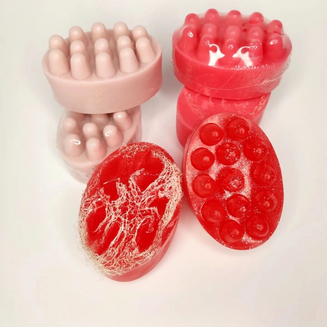 Массажное мыло-мочалка