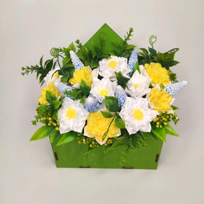 весенняя композиция в конверте