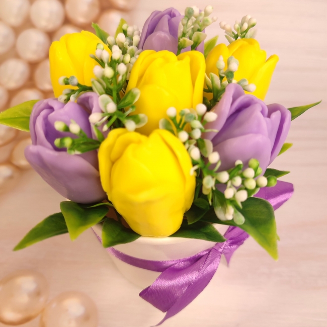 тюльпаны из мыла