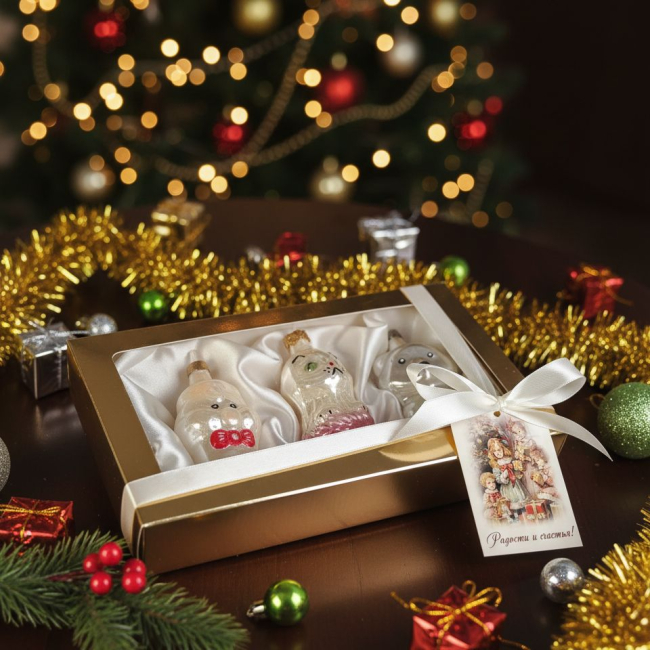 Набор свечей Поросёнок, кот и медвежонок