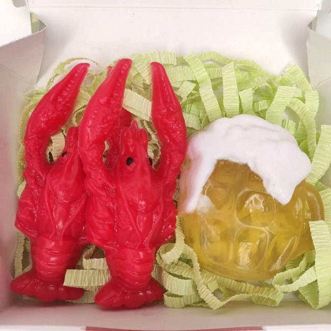 Пиво с раками из мыла