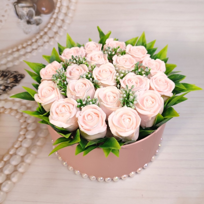 Мыльный букет Розовый вечер