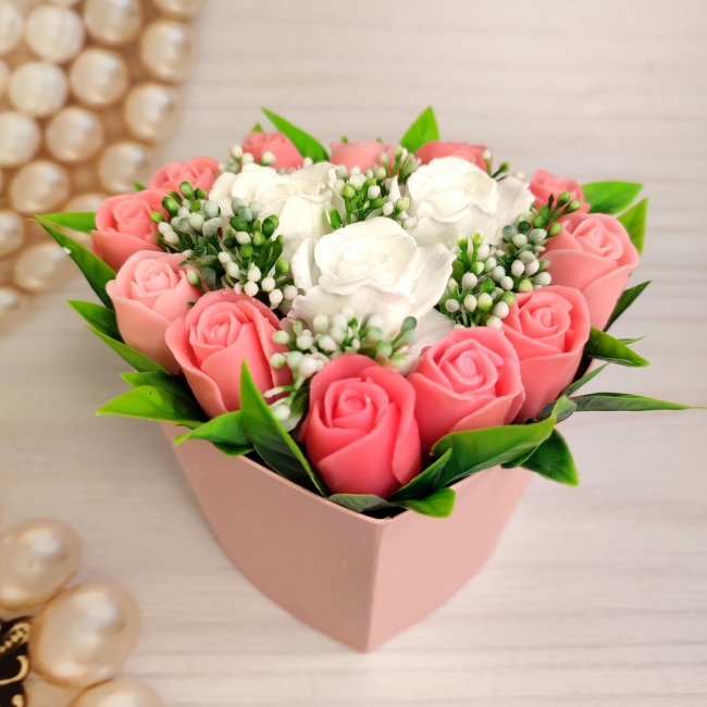 Букет из мыла Влюблённое сердце