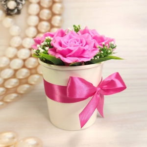 Мыльный букетик роз