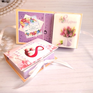 Мыло-открытка к 8 Марта V3