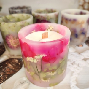 Ароматическая ботаническая свеча гортензия