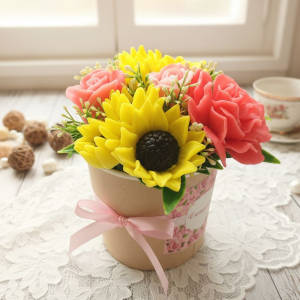 Осенняя солнечная композиция из мыла