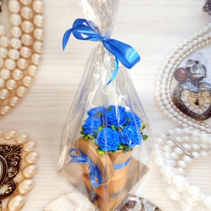 Васильки в стаканчике