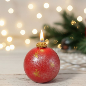 Свеча ёлочный шар