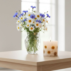 ромашки в вазе