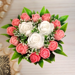 Букет в виде сердца