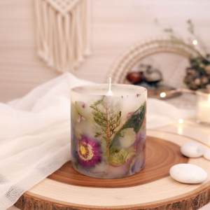 свеча с сухоцветами сосновый бор