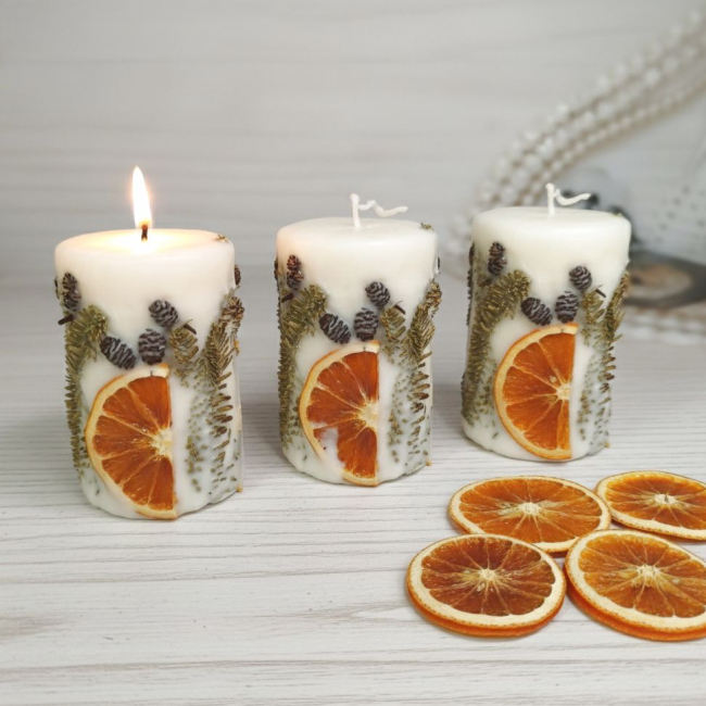 свечи с апельсином