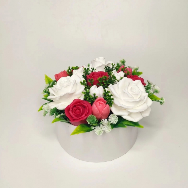 Мыльные розы зефир