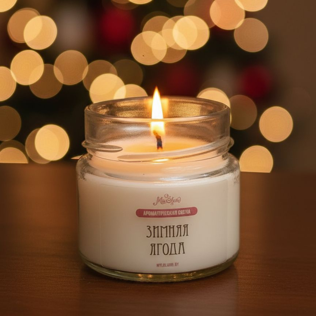 свеча с ароматом зимних ягод